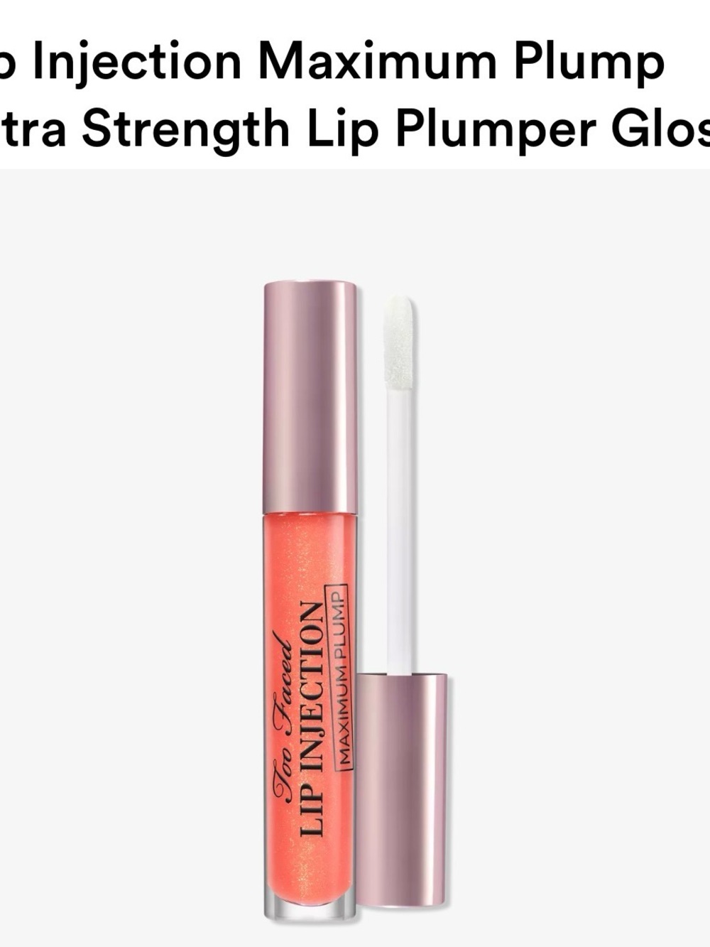 Too Faced Lip Injection Maximum Plump Gloss - Coral Shimmer